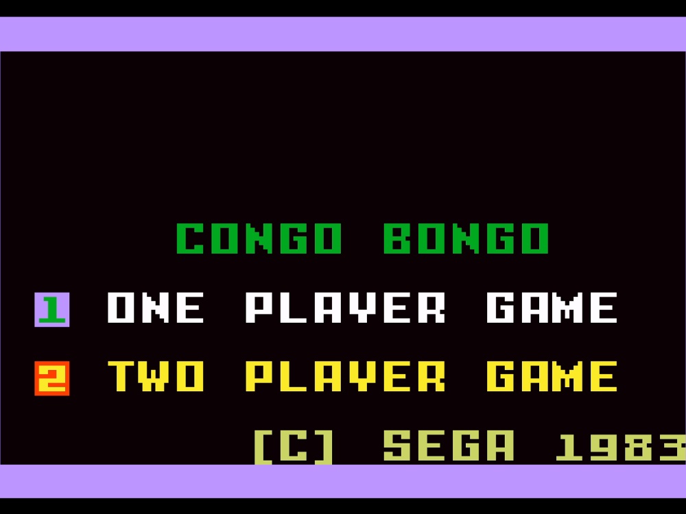 Title Screen of Congo Bongo for Intellivision
